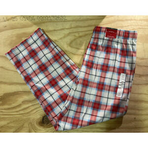 Wondershop Target Men's Fleece Soft Pajama Pant White Plaid Size Large